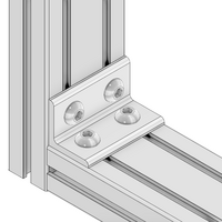 40-540-1 MODULAR SOLUTIONS ANGLE BRACKET<br>45MM TALL X 90MM WIDE W/ HARDWARE